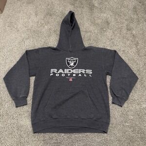 NFL Team Apparel Grey Oakland Raiders Football Sweater